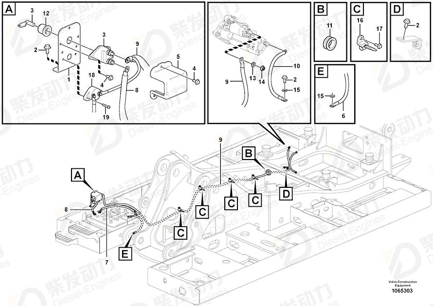 VOLVO Battery cable 14588052 Drawing VOLVO Battery cable 14588052 Drawing