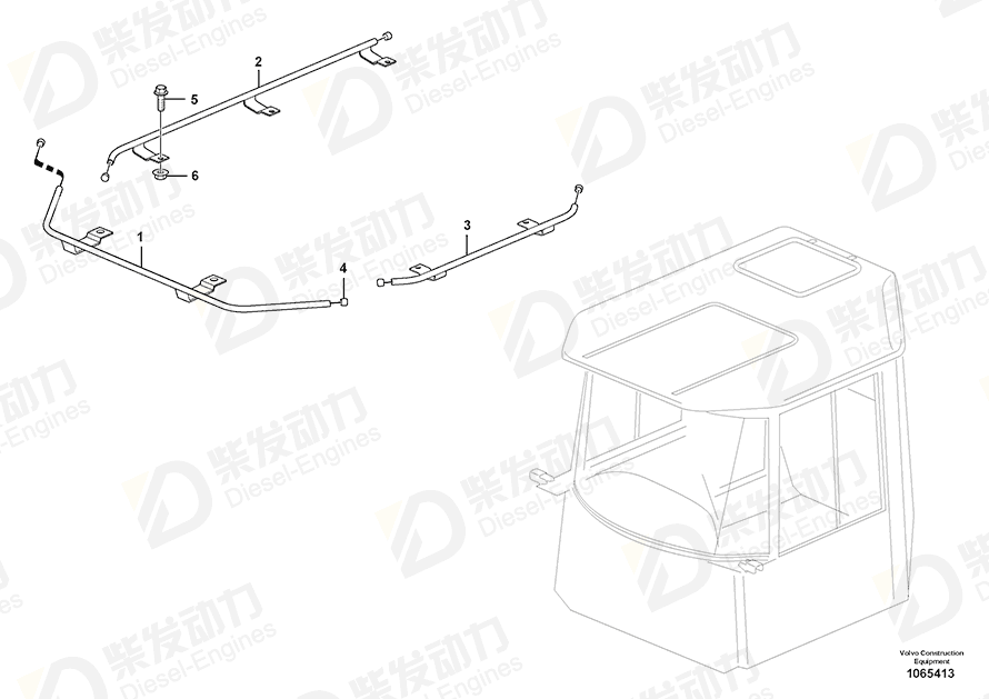 VOLVO Roof arch 17407007 Drawing