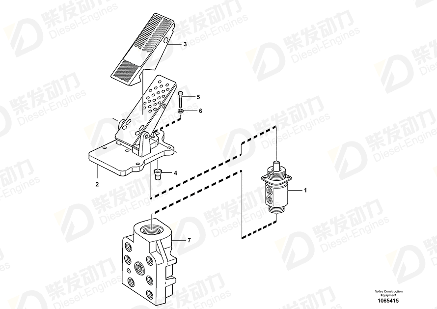 VOLVO Pedal 15187529 Drawing