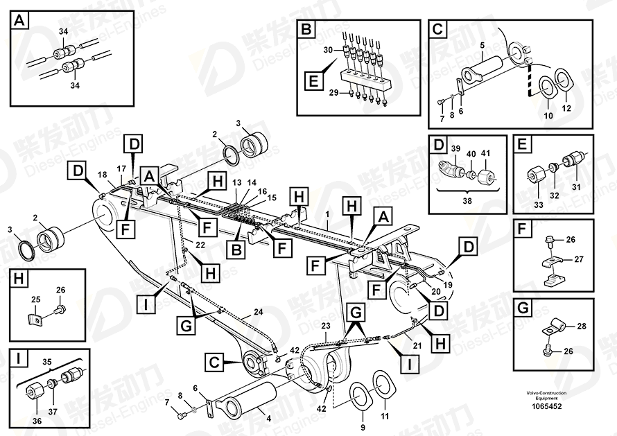 VOLVO Pipe 14358123 Drawing