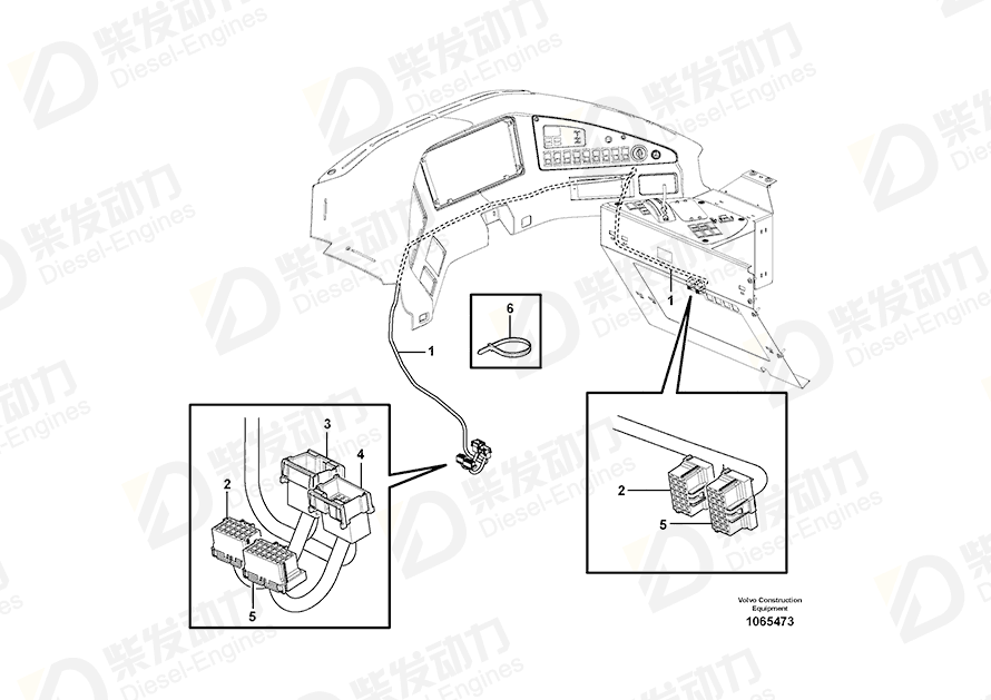 VOLVO Cable harness 17212742 Drawing