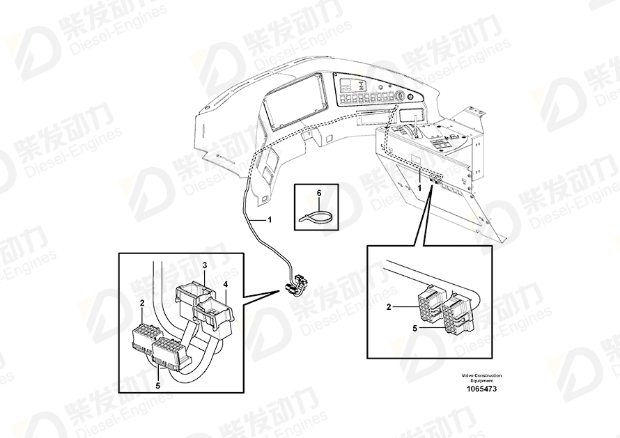 VOLVO Cable harness 17212742 Drawing VOLVO Cable harness 17212742 Drawing