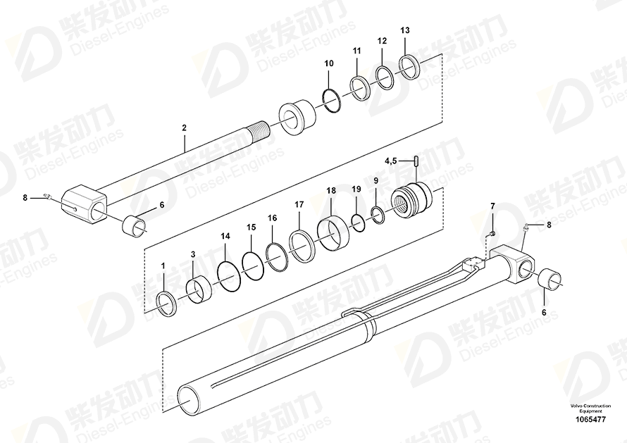 VOLVO Set screw 14597316 Drawing