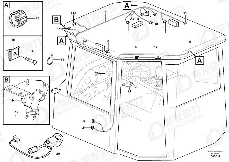 VOLVO Receptacle housing 9130220 Drawing