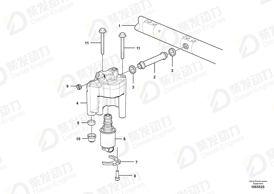 VOLVO Spacer sleeve 20775471 Drawing