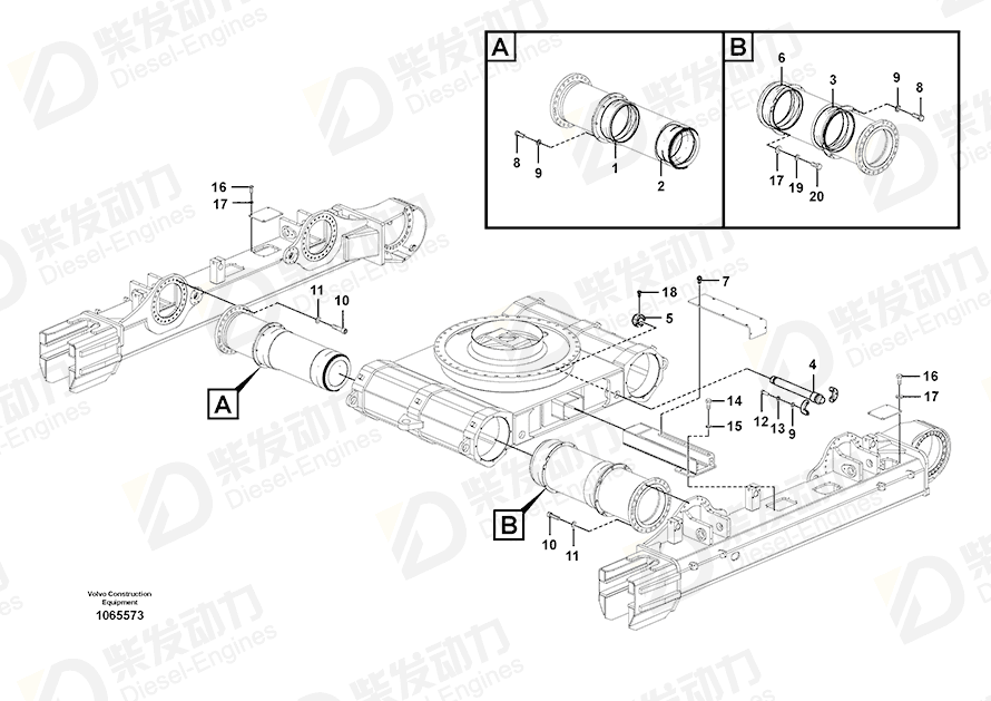 VOLVO Bushing 14594058 Drawing