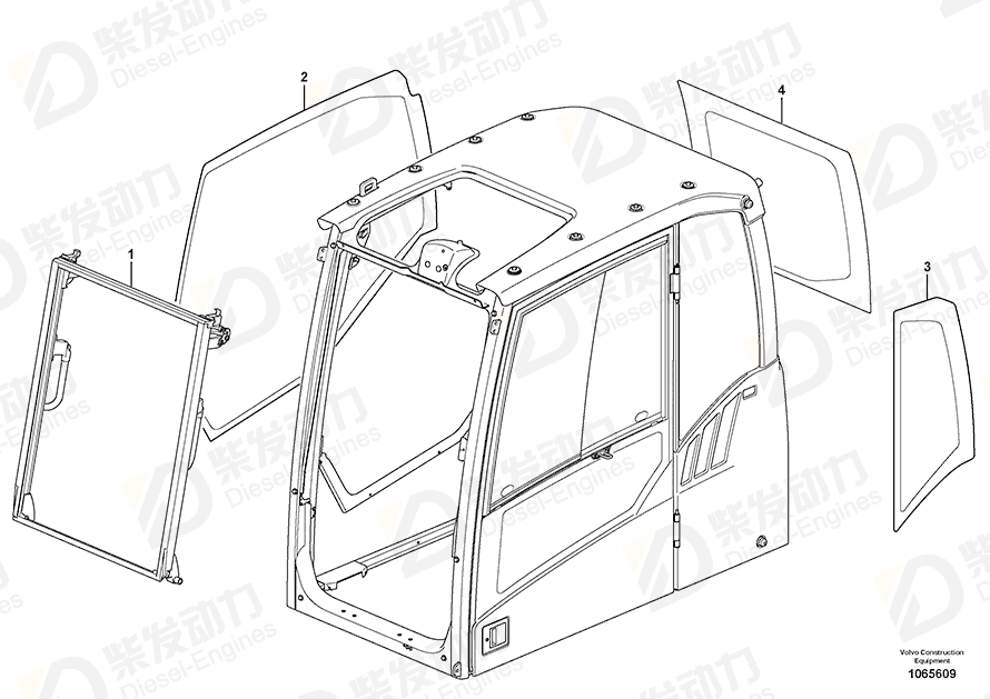 VOLVO Door 14641388 Drawing