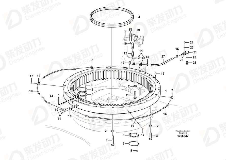 VOLVO Fuel hose 14881114 Drawing