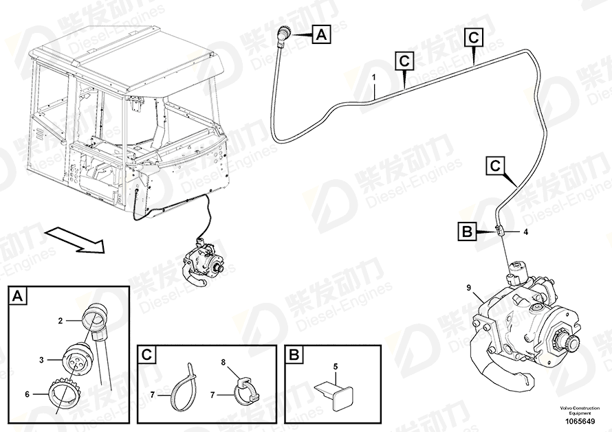 VOLVO Cable harness 15199220 Drawing