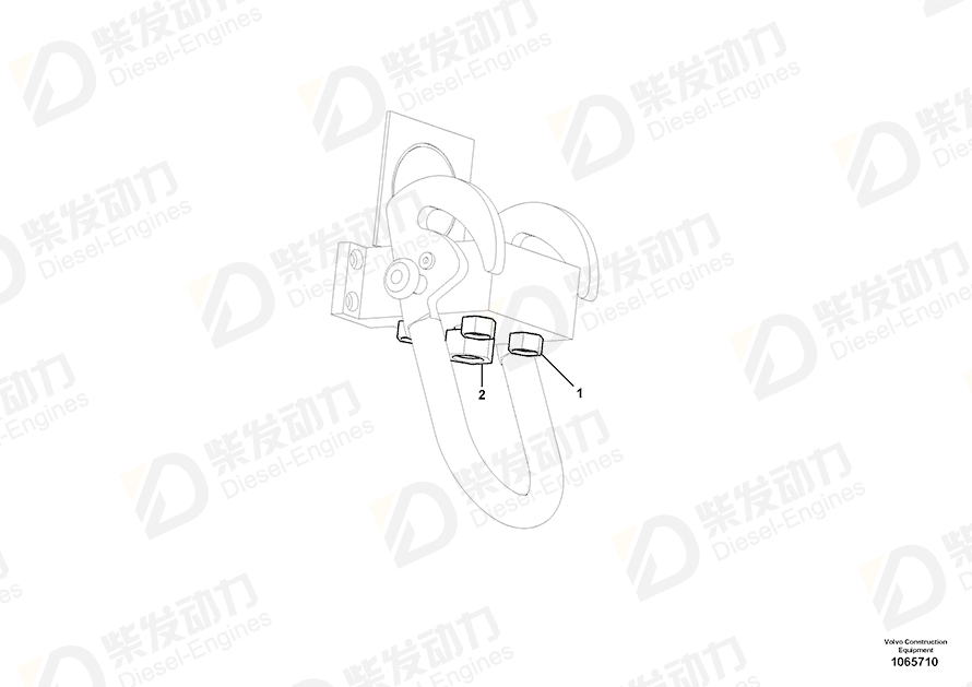 VOLVO Hose coupling 14648823 Drawing