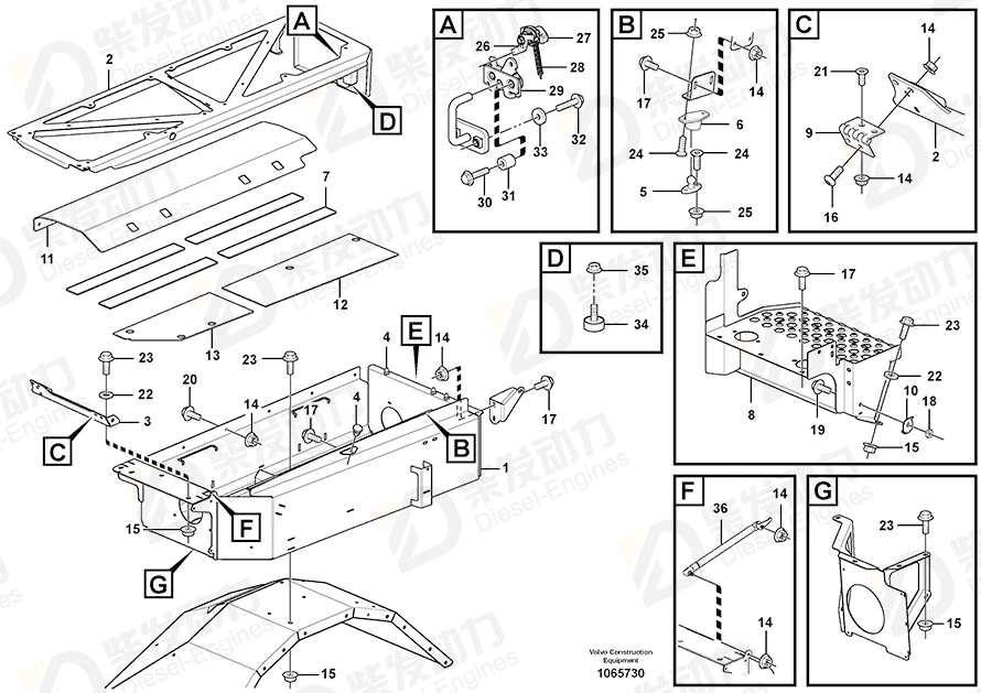 VOLVO Support frame 16809152 Drawing