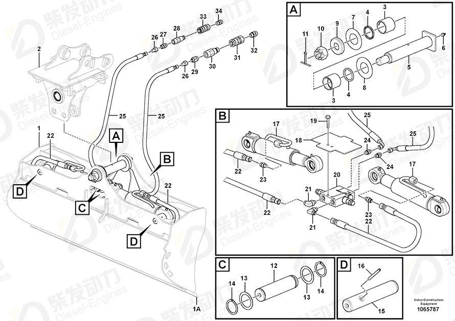 VOLVO Spring pin 13951972 Drawing