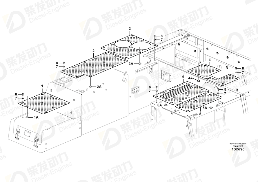VOLVO Slip protection 14590371 Drawing VOLVO Slip protection 14590371 Drawing