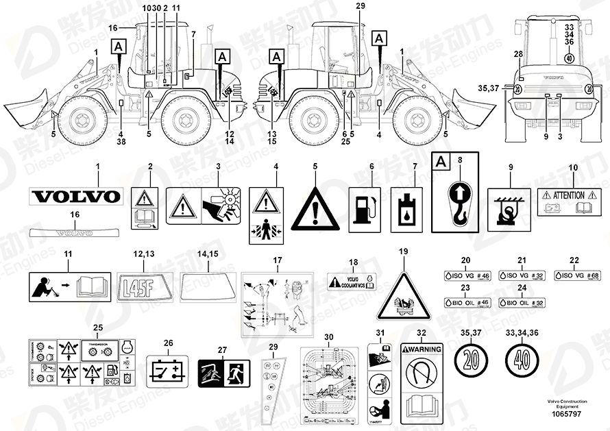 VOLVO Decal 14527173 Drawing