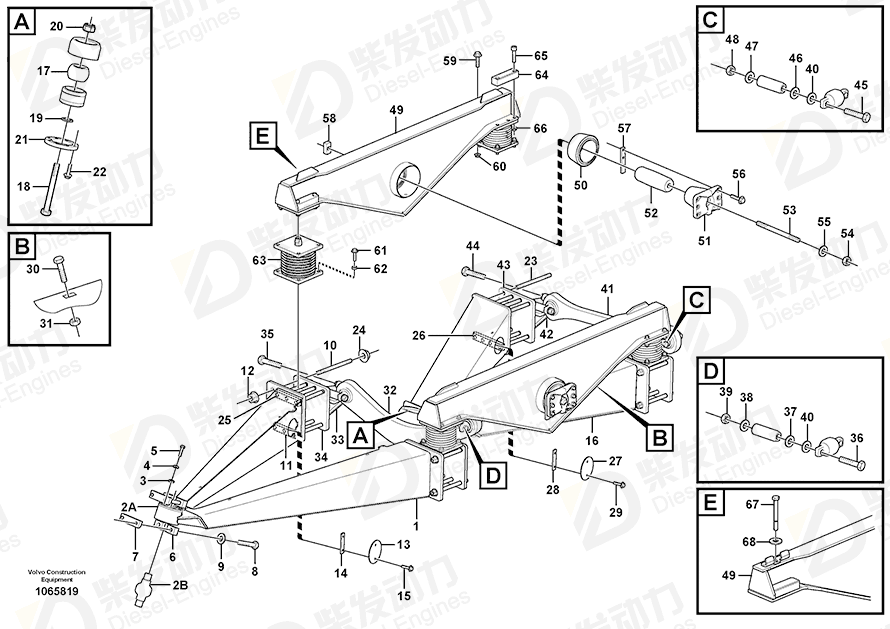 VOLVO Rubber spring 11116547 Drawing VOLVO Rubber spring 11116547 Drawing