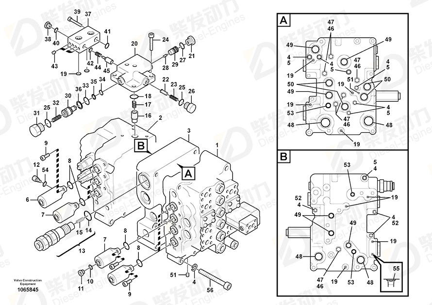 VOLVO Relief valve 14628881 Drawing