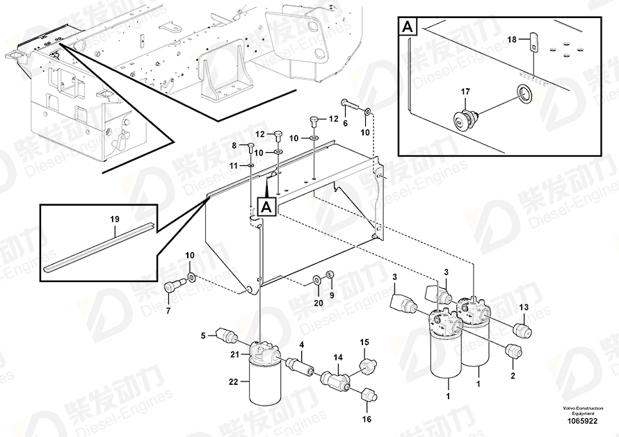 VOLVO Elbow nipple 13933864 Drawing