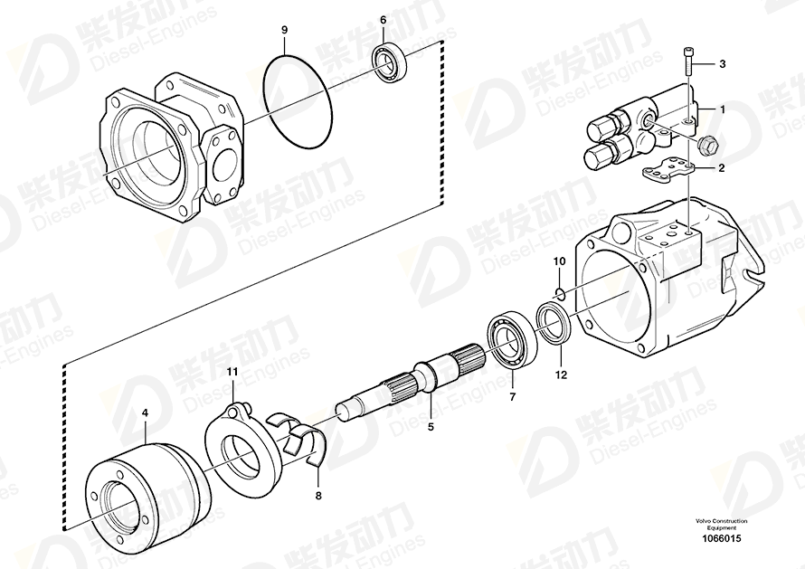 VOLVO Hydraulic pump 15020156 Drawing VOLVO Hydraulic pump 15020156 Drawing