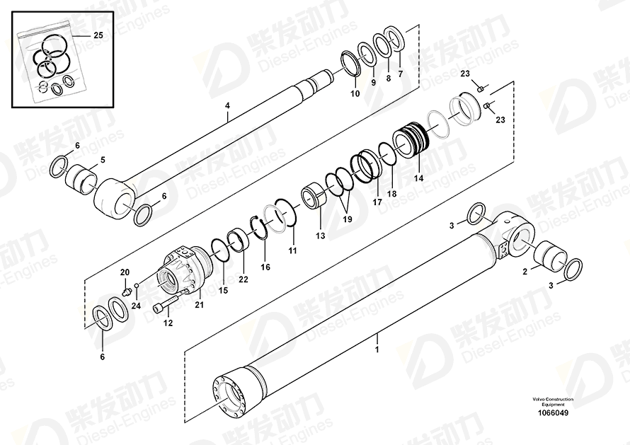 VOLVO O-ring 990657 Drawing