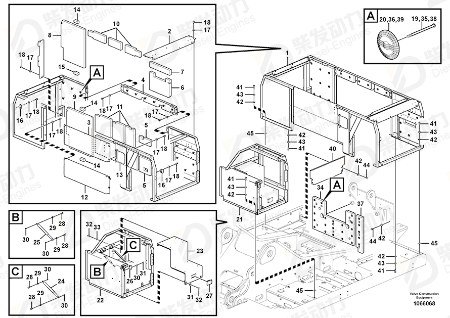 VOLVO Cowl 14647402 Drawing