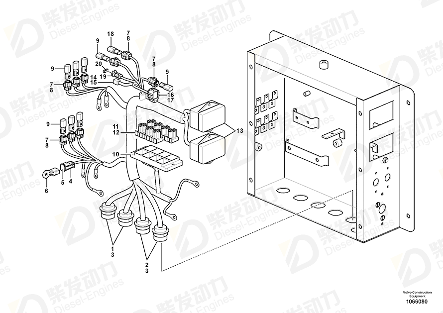 VOLVO Fuse box 14585836 Drawing