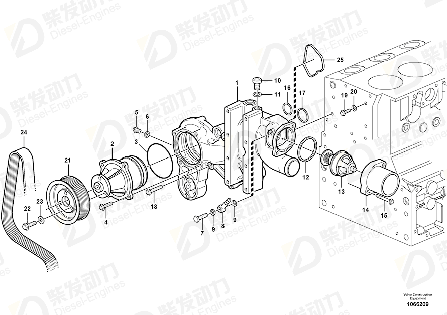 VOLVO Connection pipe 20817900 Drawing