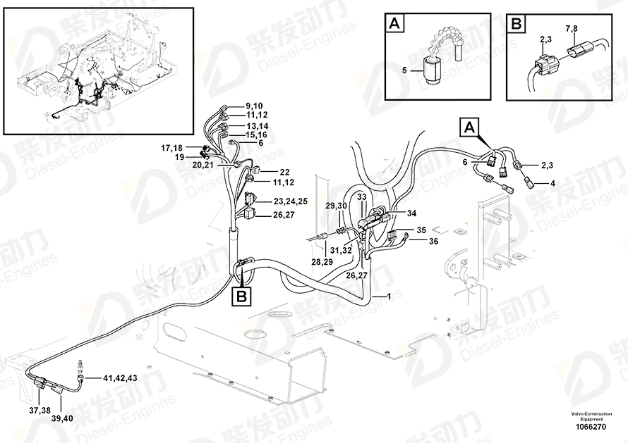 VOLVO Cable terminal 977973 Drawing VOLVO Cable terminal 977973 Drawing