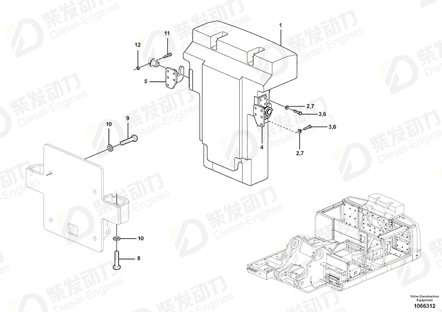 VOLVO Counterweight 14647388 Drawing