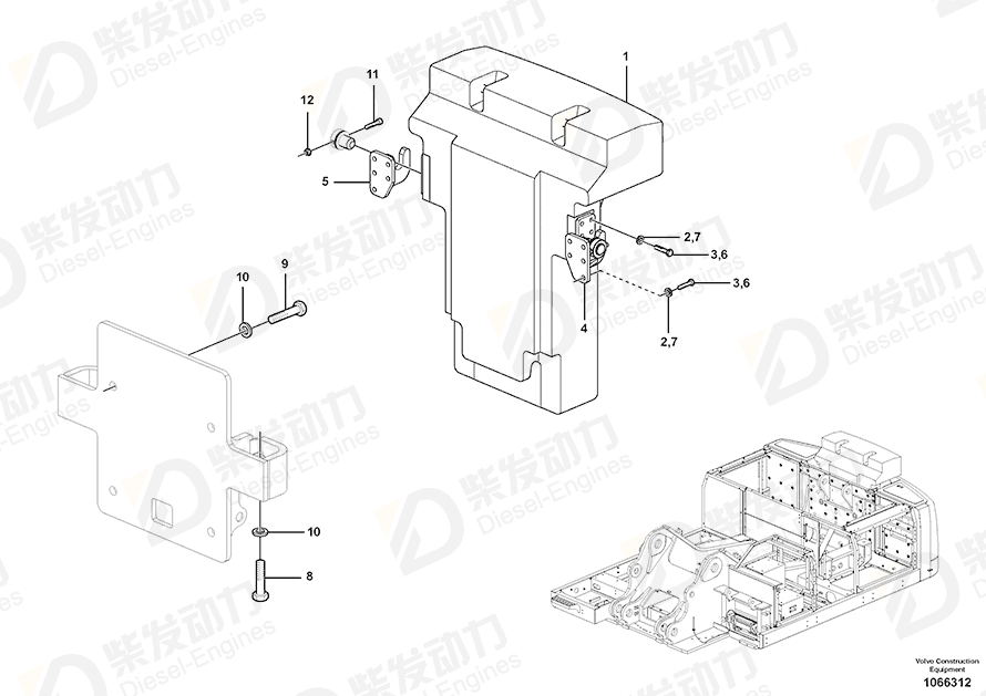 VOLVO Bracket 14629070 Drawing