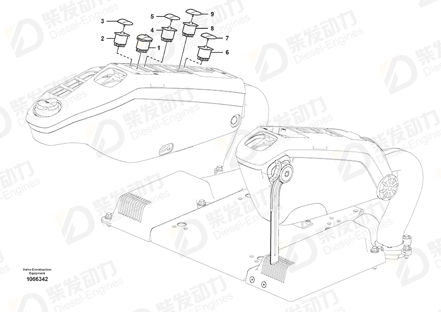 VOLVO Rocker arm 15107604 Drawing VOLVO Rocker arm 15107604 Drawing