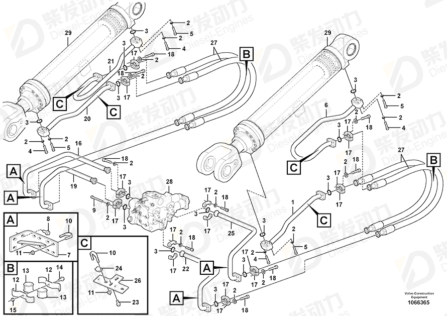 VOLVO Hex. socket screw 959250 Drawing