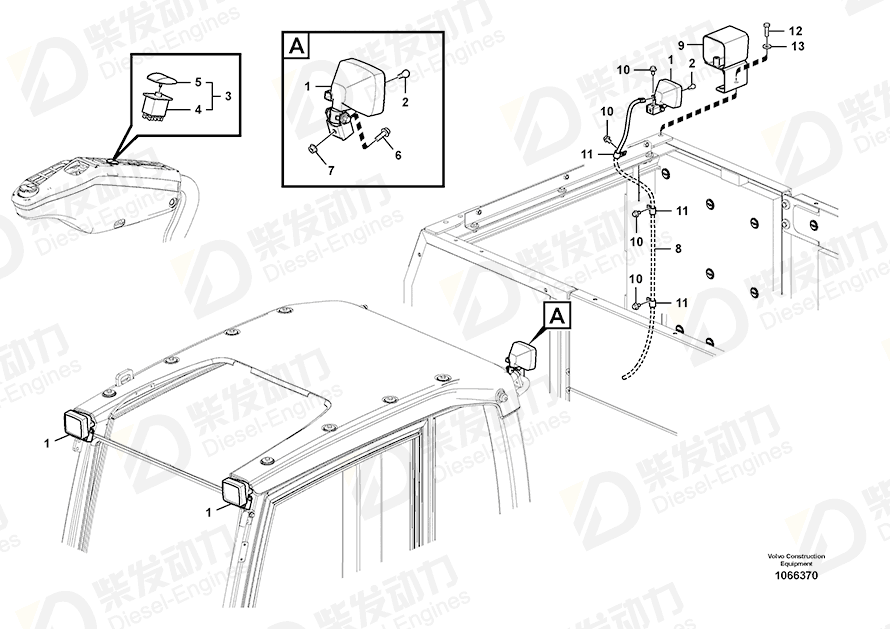 VOLVO Cable harness 14657273 Drawing