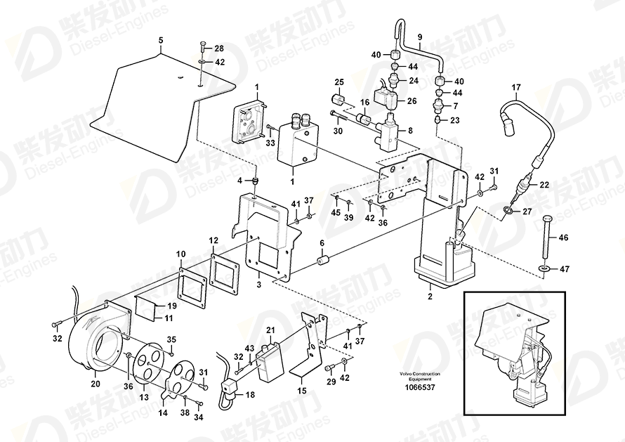 VOLVO Hexagon nut 955779 Drawing VOLVO Hexagon nut 955779 Drawing