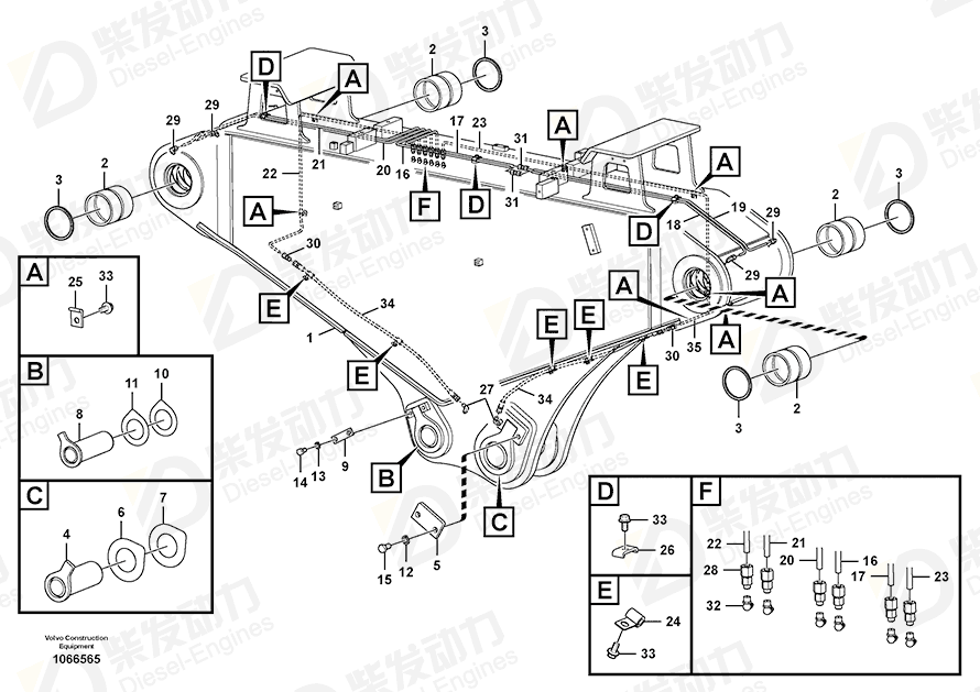 VOLVO Pipe 14578338 Drawing