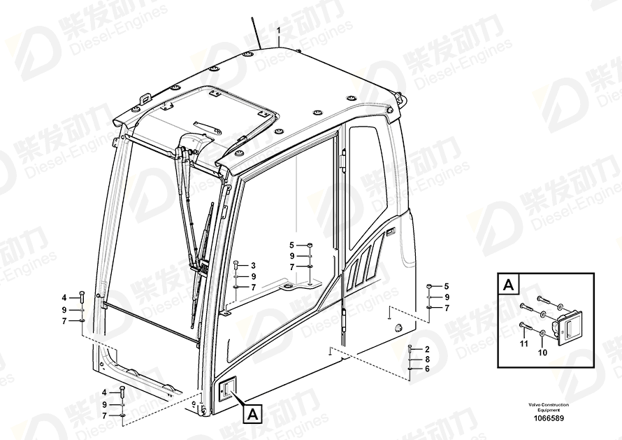 VOLVO Cab 14657390 Drawing