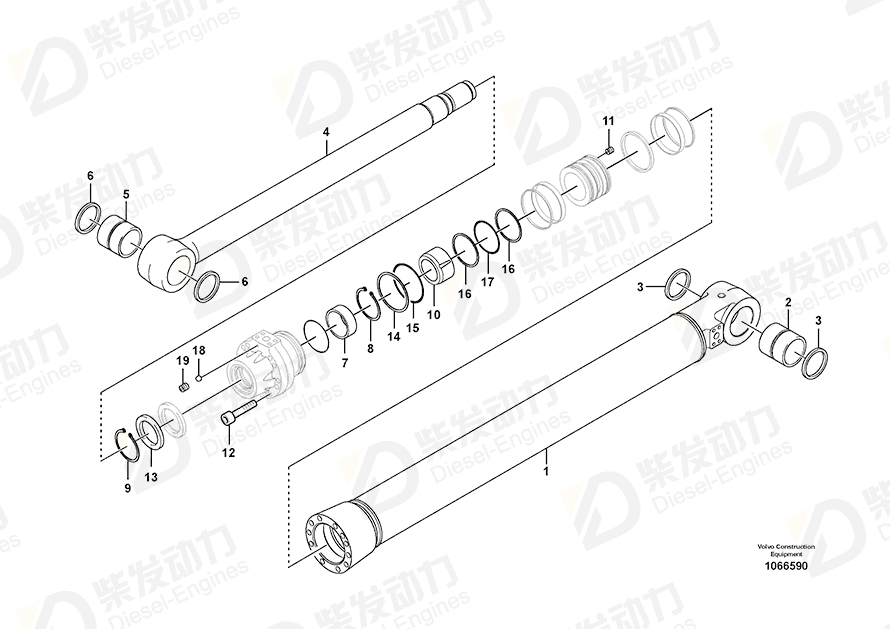 VOLVO Cylinder 14587749 Drawing