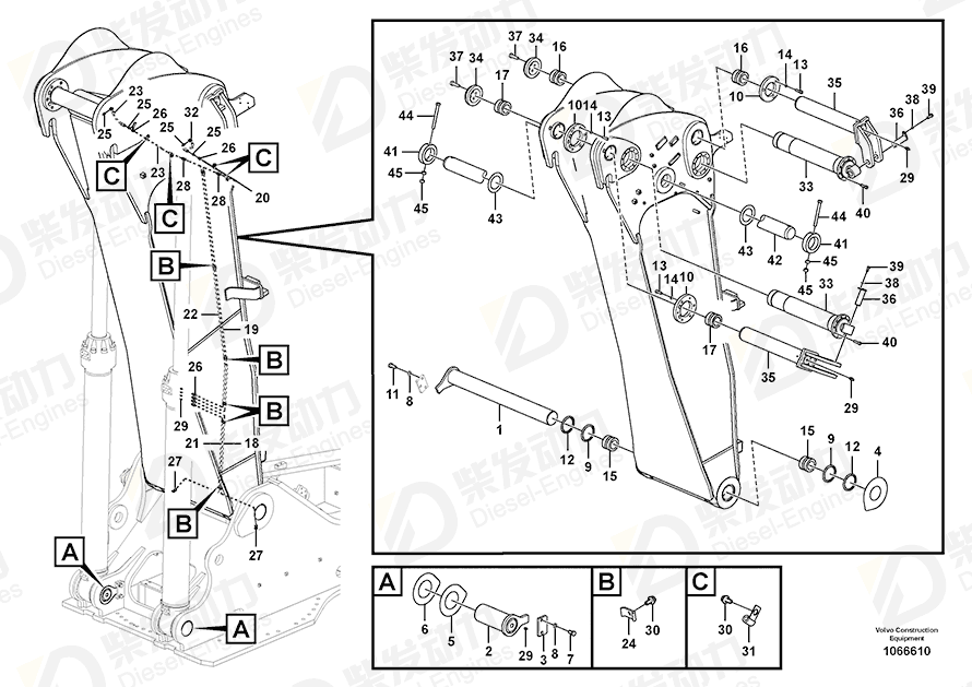 VOLVO Bushing 14644190 Drawing