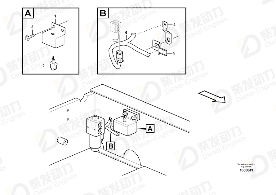 VOLVO Cable harness 14566880 Drawing VOLVO Cable harness 14566880 Drawing