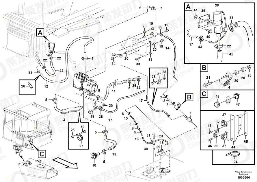 VOLVO Exhaust hose 17234813 Drawing