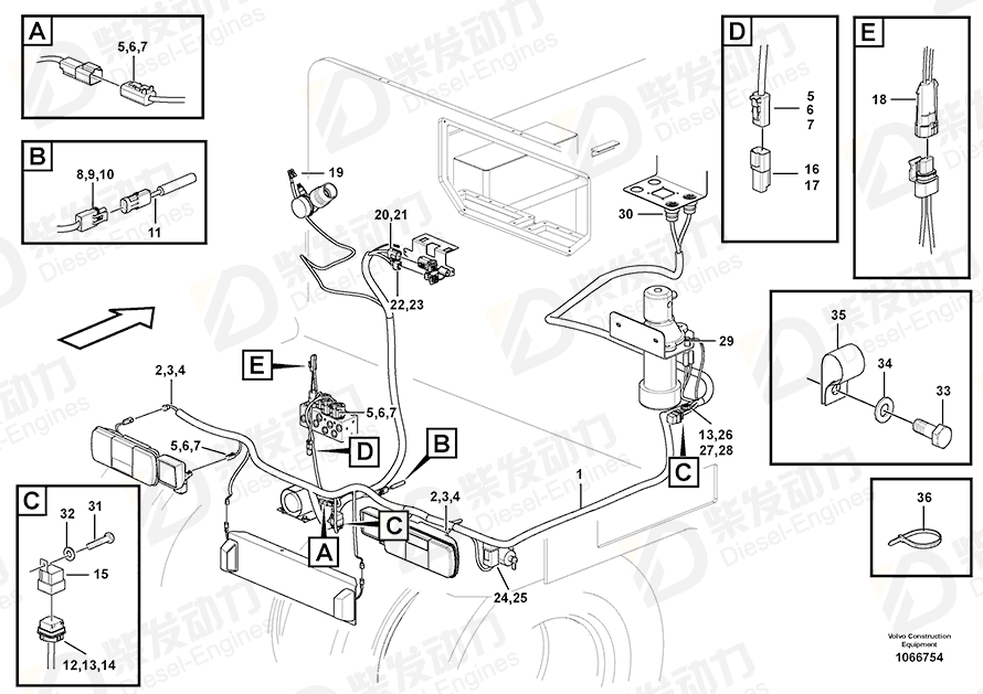 VOLVO Cable terminal 949211 Drawing VOLVO Cable terminal 949211 Drawing