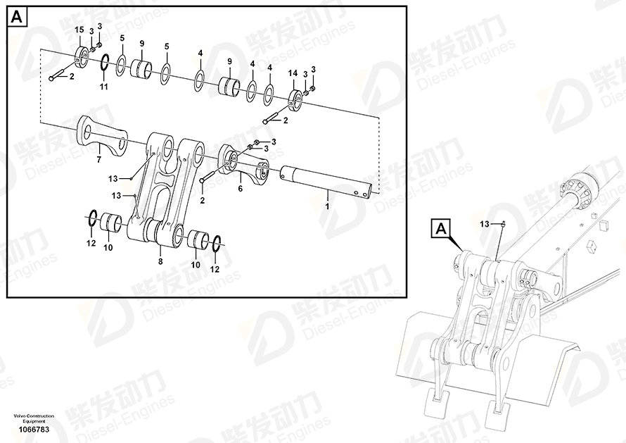 VOLVO Connecting rod 14564355 Drawing
