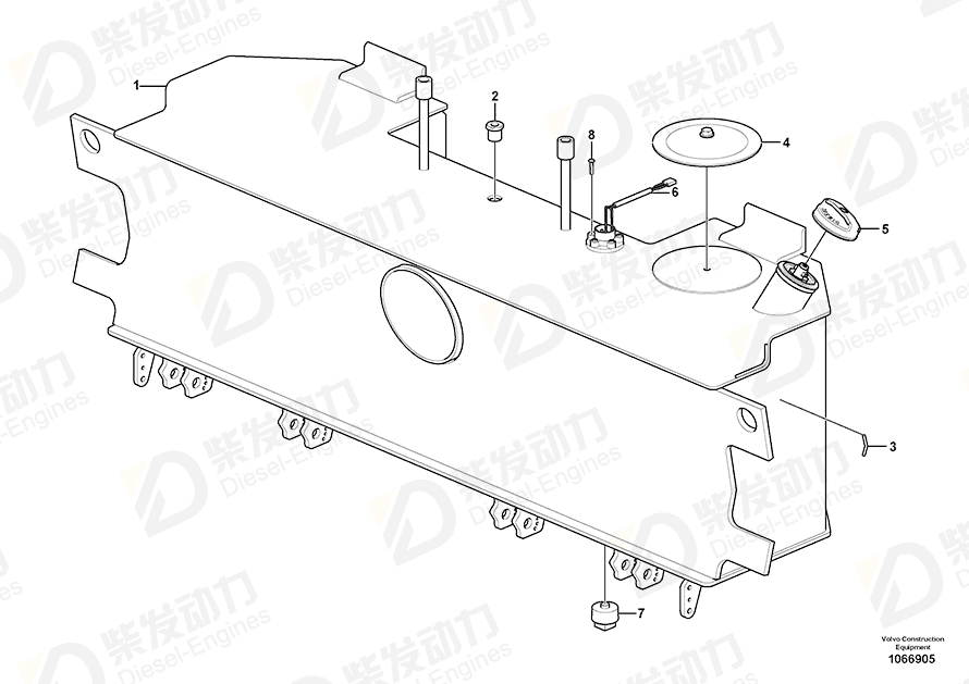 VOLVO Cross recessed screw 956081 Drawing VOLVO Cross recessed screw 956081 Drawing