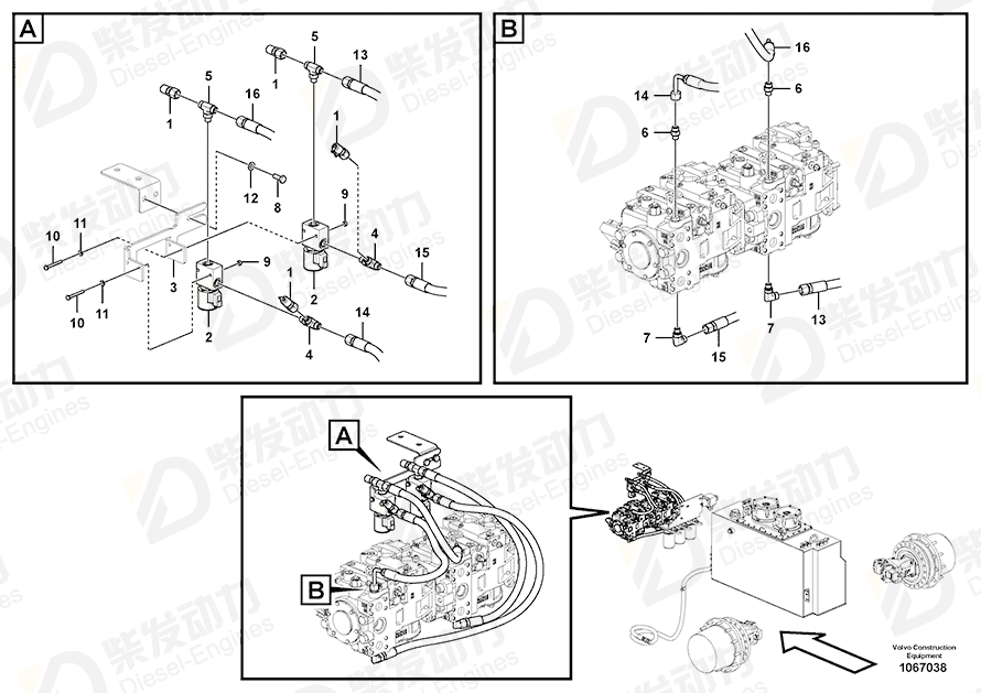 VOLVO Testing nipple 936780 Drawing VOLVO Testing nipple 936780 Drawing