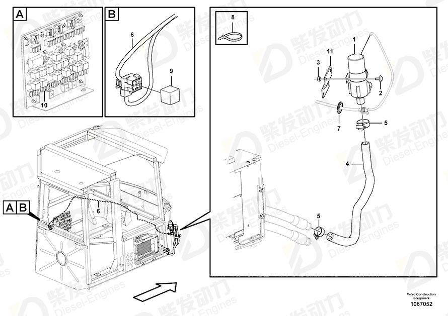 VOLVO Cable harness 17202890 Drawing