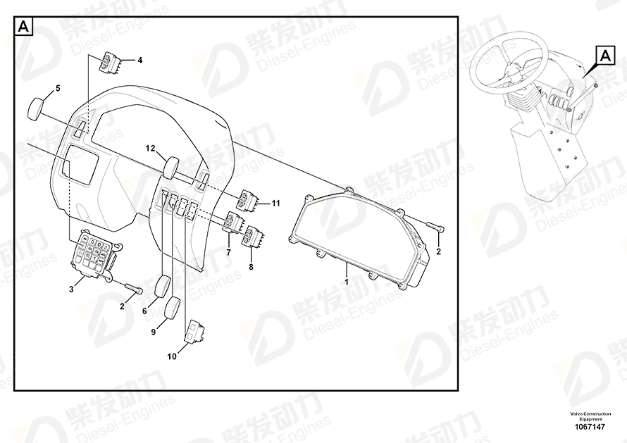 VOLVO Switch 70369700 Drawing