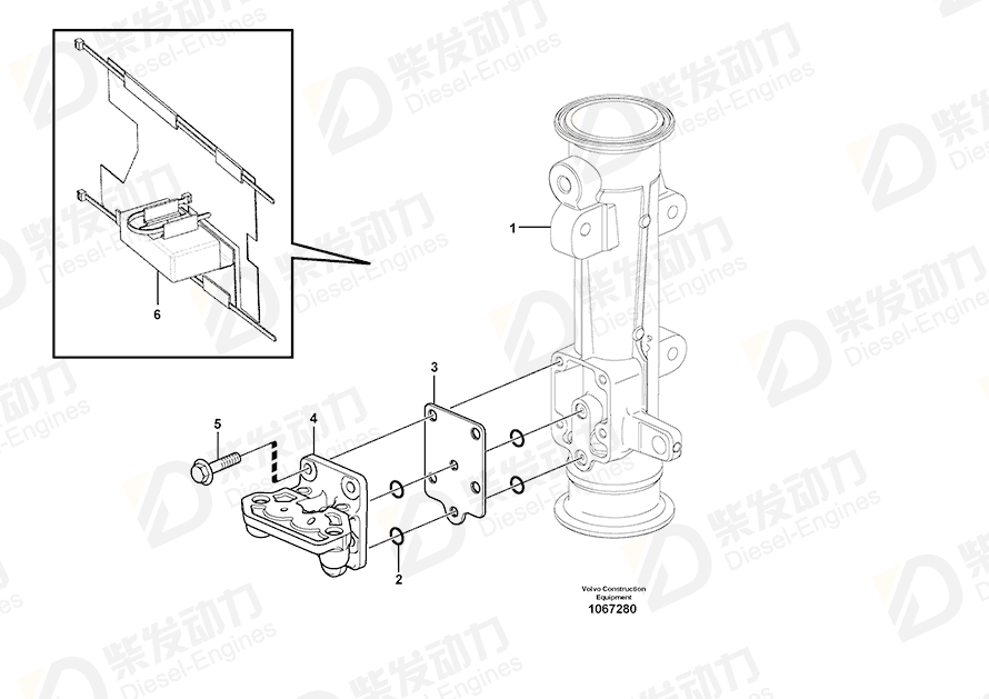 VOLVO Spacer plate 21011794 Drawing