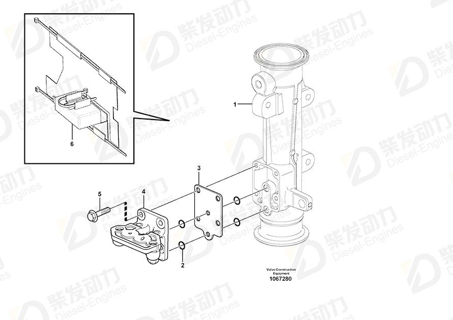 VOLVO Spacer plate 21011794 Drawing VOLVO Spacer plate 21011794 Drawing