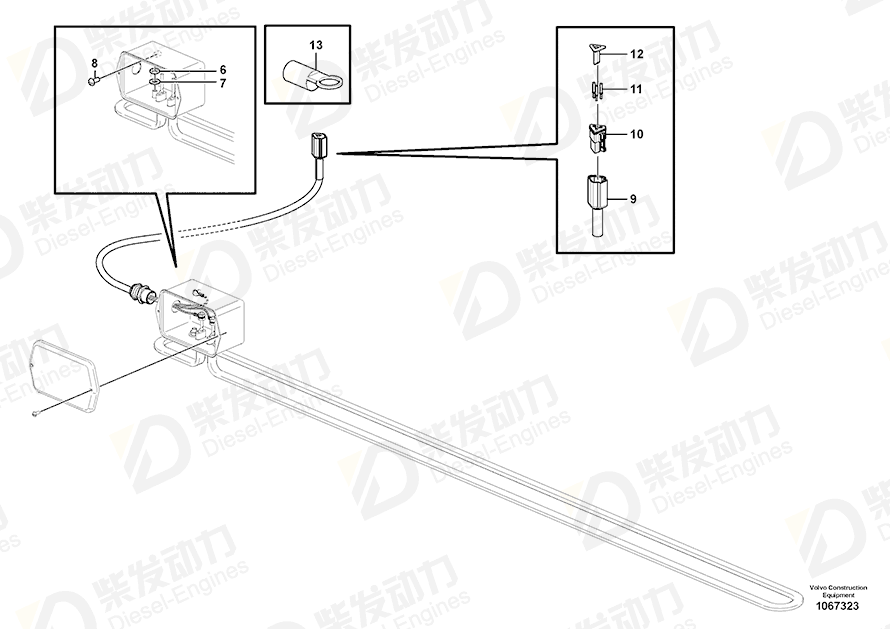 VOLVO Hexagon nut 955833 Drawing