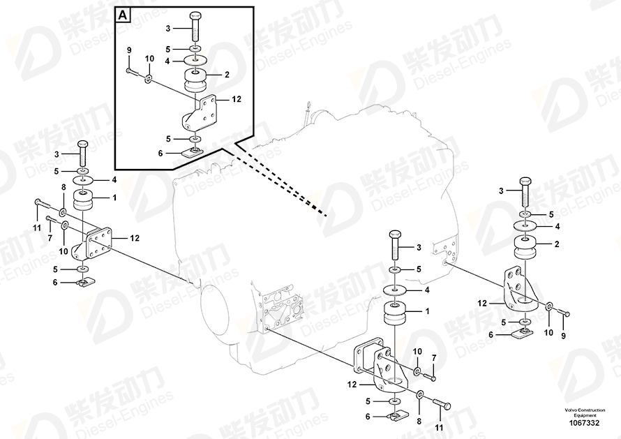 VOLVO Hexagon screw 992992 Drawing