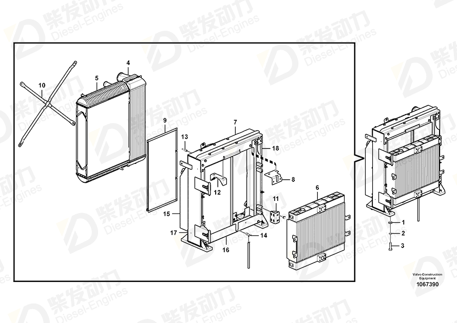 VOLVO Bracket 14603563 Drawing